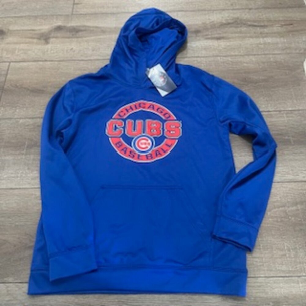 New Chicago Cubs Baseball MLB Hoodie Youth Boys XL 18/20 Blue Cubbies Sweatshirt